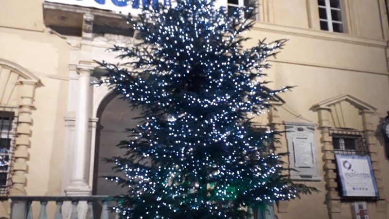Albero Di Natale 7 Metri.Acceso L Albero Di Ascom In Piazza Cisterna