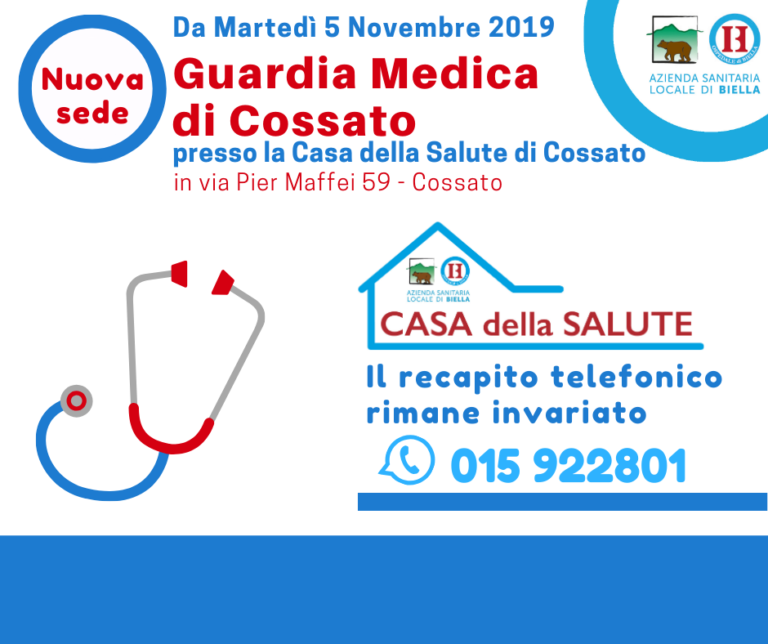 Guardia medica Cossato, da martedì nella nuova sede - La Provincia di