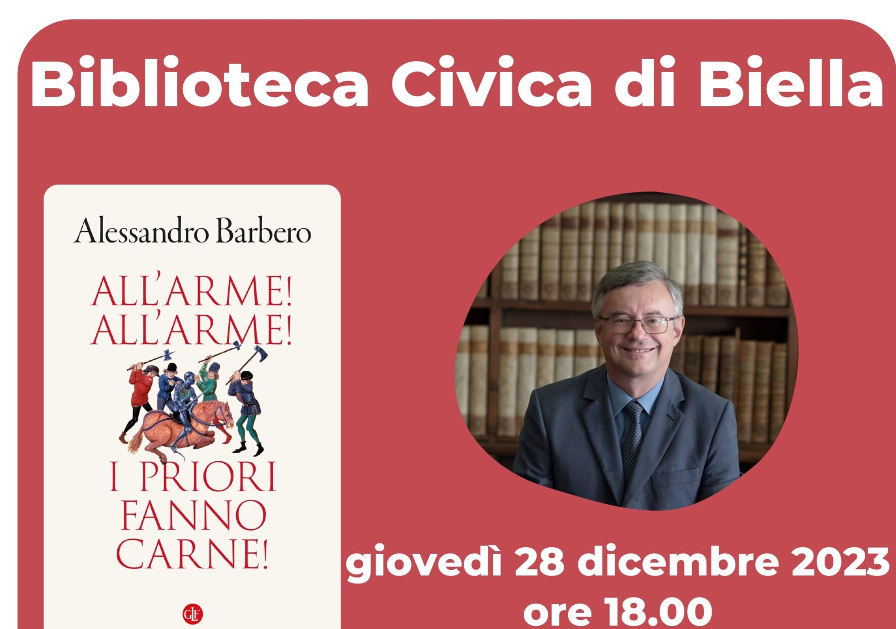 Alessandro Barbero a Biella per presentare il suo libro - Cultura