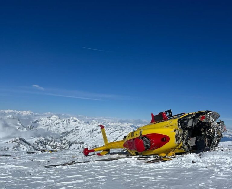 Elicottero del 118 precipitato sul Monte Rosa, solidarietà all'equipaggio