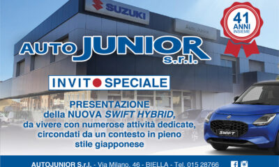 Autojunior Biella- “Porte Aperte” da Autojunior, scopri la nuova Suzuki Swift Hybrid