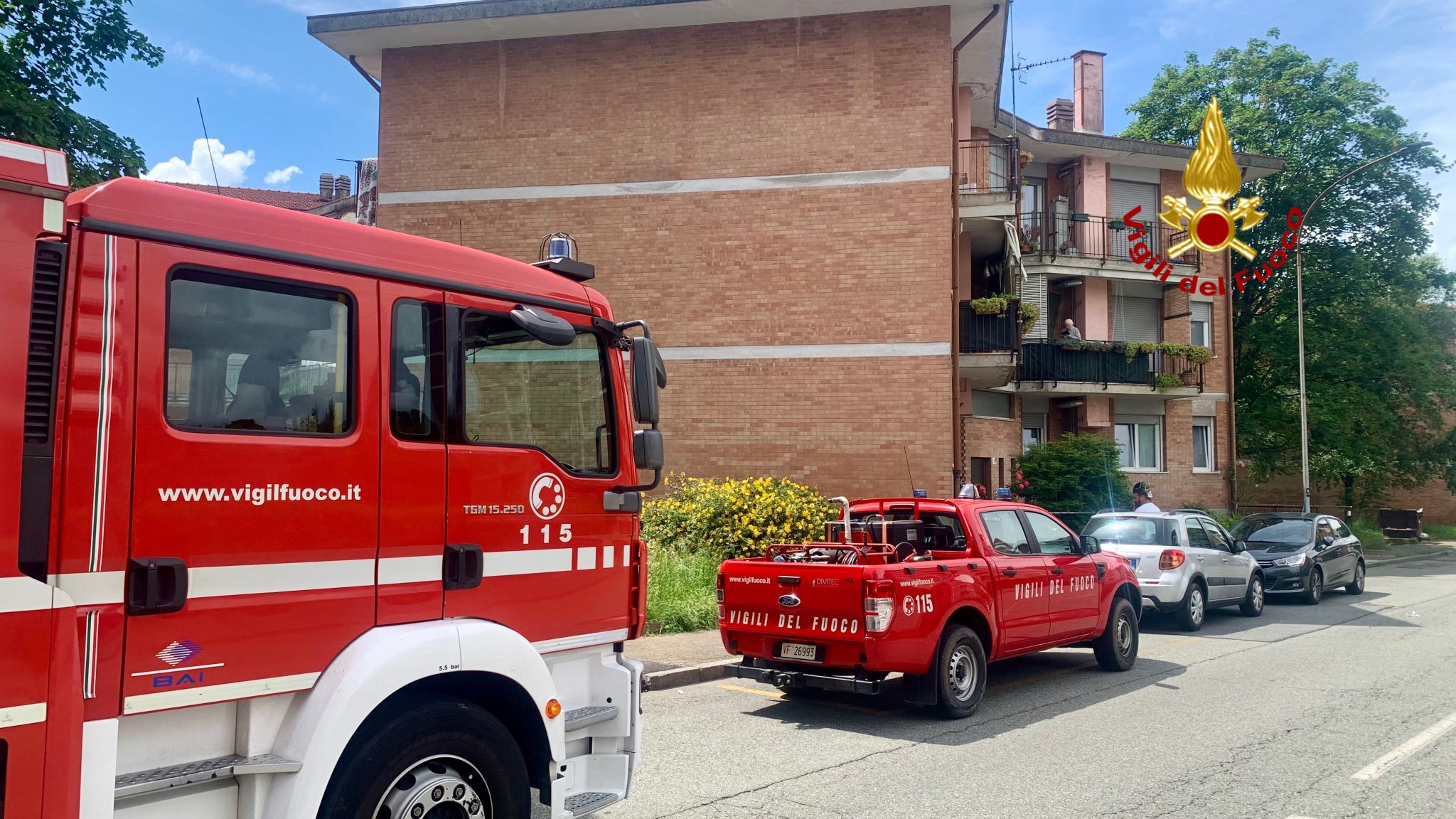 Paura per del fumo al Villaggio Lamarmora