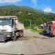 camion in fiamme a sagliano