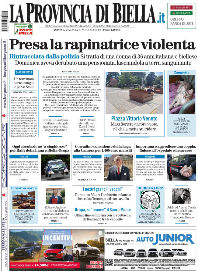 tutte le notizie della provincia di biella