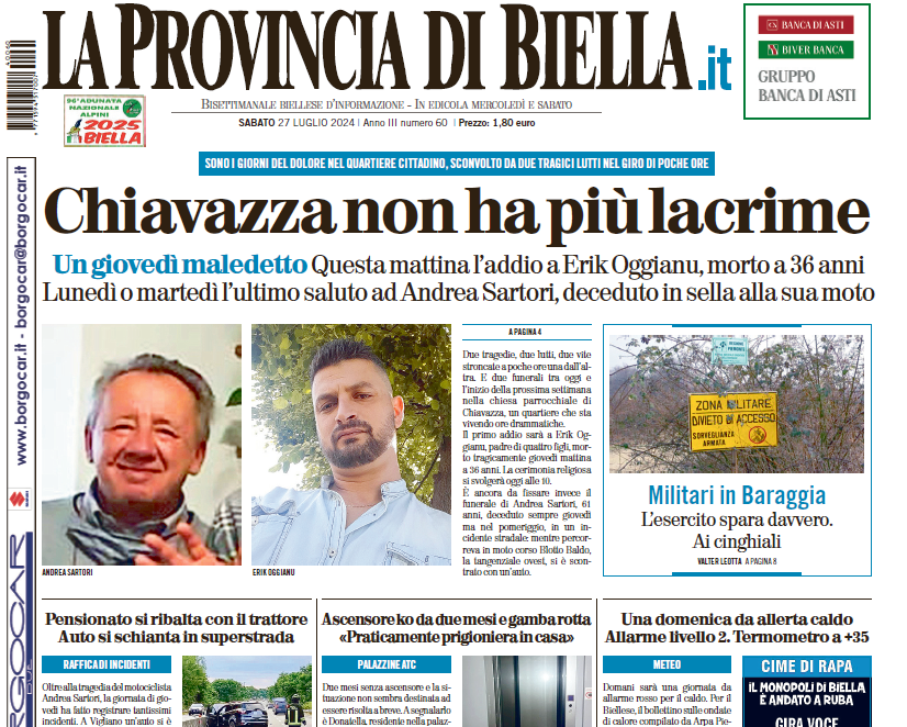 la prima pagina