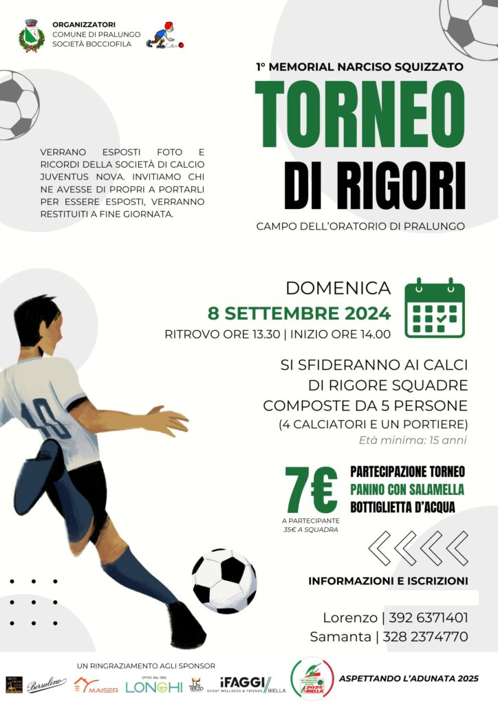 Locandina del Torneo Rigori di Pralungo