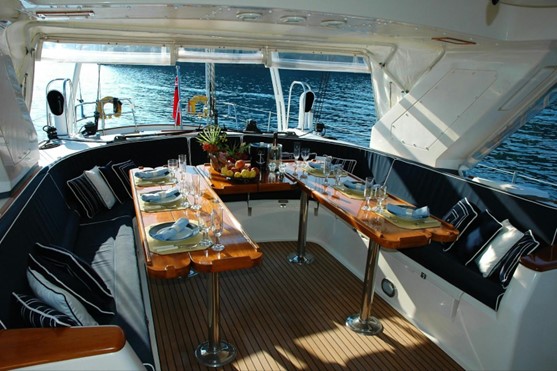 Interno di uno yatch