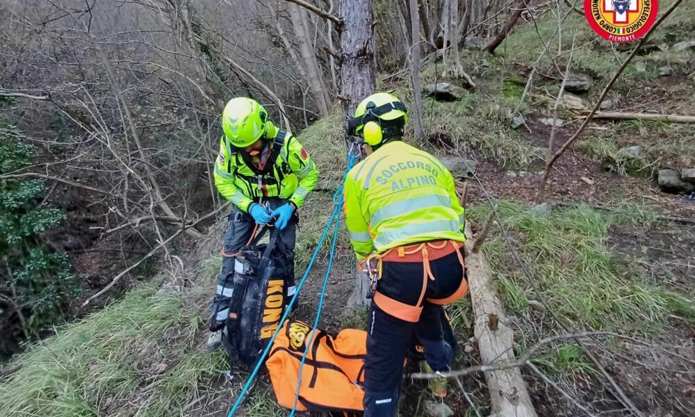 Cacciatore cade nel bosco