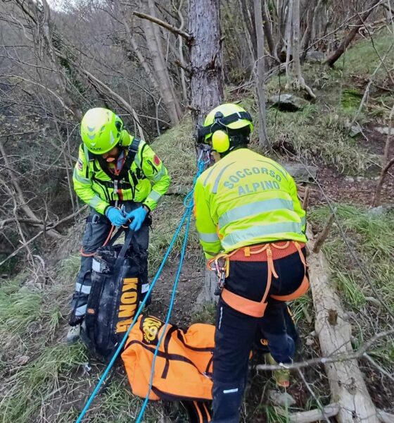 Cacciatore cade nel bosco