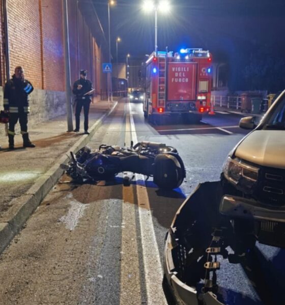 Scontro tra auto e moto a Vigliano