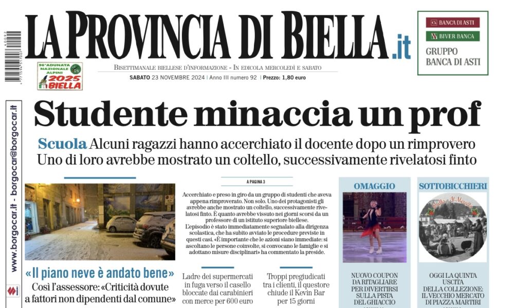 Black friday, abbonatevi al giornale La Provincia di Biella a soli 100 euro