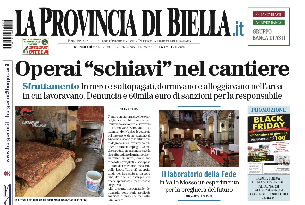 Oggi e domani abbonarsi al giornale