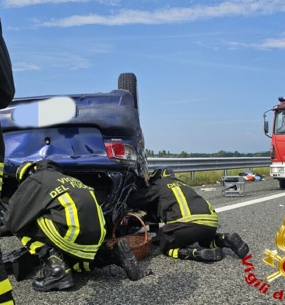 auto travolta da un tir