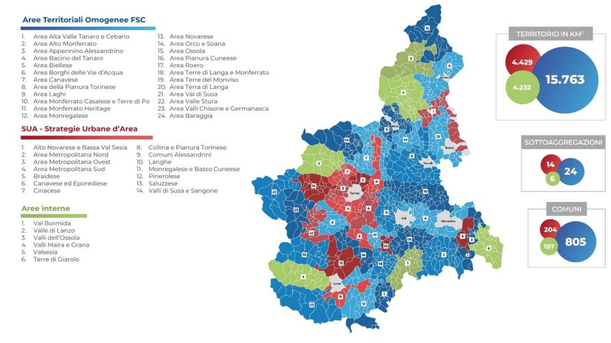 Mappa Aree territoriali omogenee