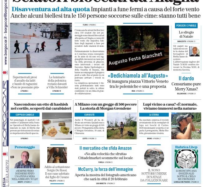 Tutte le notizie della Provincia di Biella