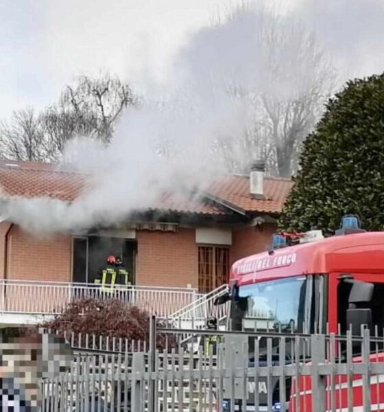 Appartamento in fiamme a Cavaglià