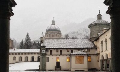 Oropa "vestita" di bianco: la settimana è iniziata sotto la neve