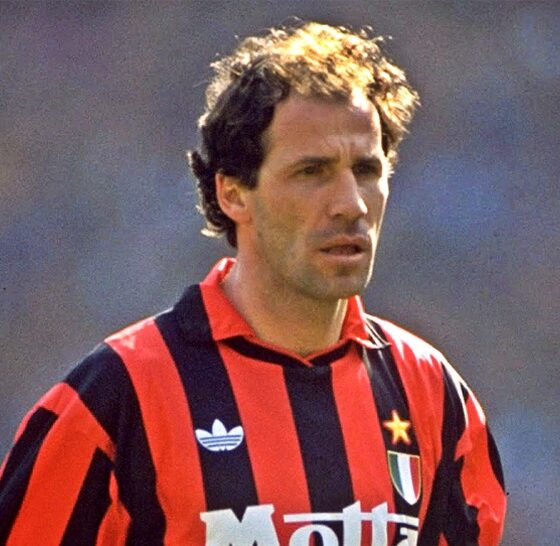 Il capitano del Milan Franco Baresi da Giovannacci