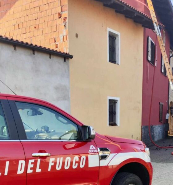 incendio in una casa di candelo