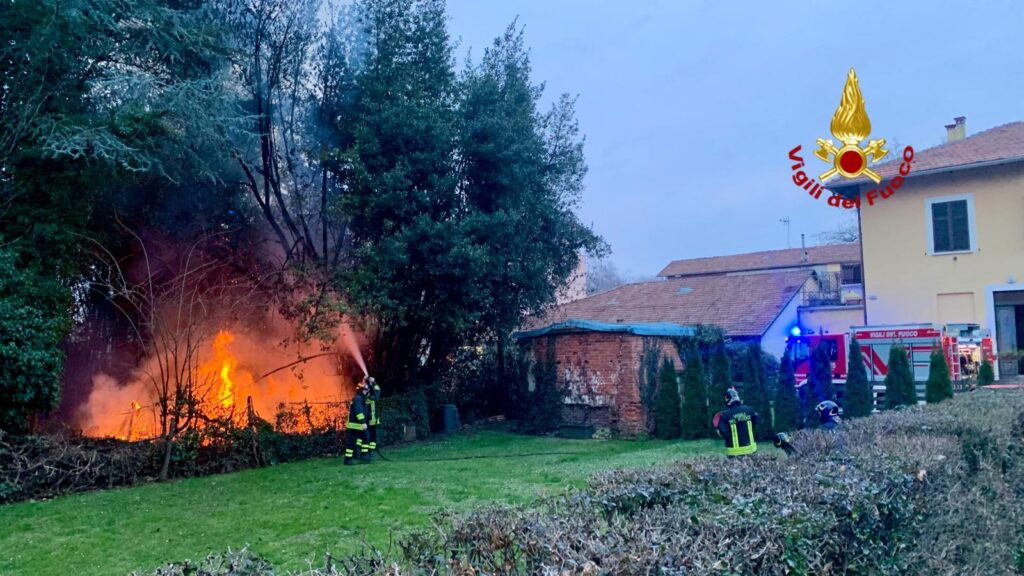 Fiamme in centro città