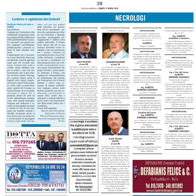 Ricordiamo i nostri cari defunti