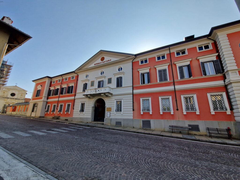 L'ingresso dell'Infermeria San Carlo a Masserano