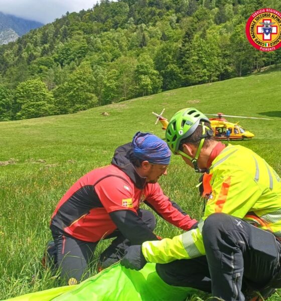 Precipita con il parapendio: soccorsa con l'eliambulanza