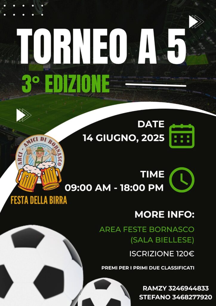 Volantino - Torneo di calcio a 5