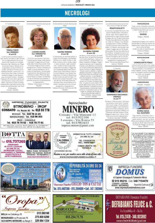 Ricordiamo i nostri cari defunti