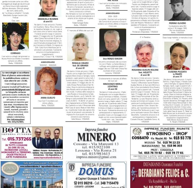 Ricordiamo i nostri cari defunti