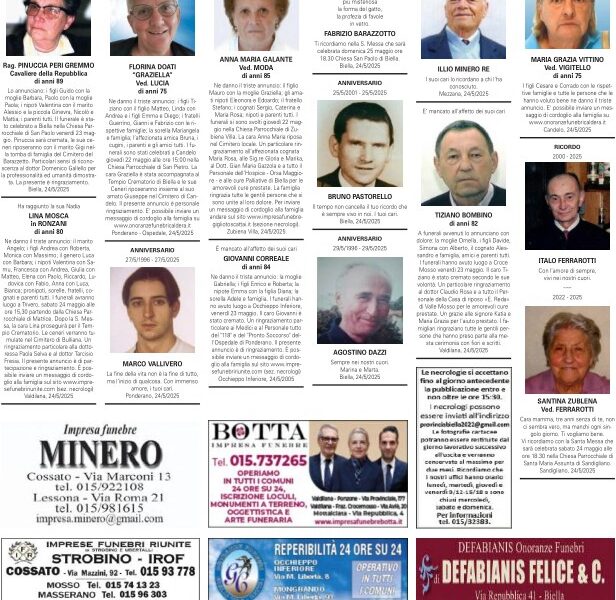 Ricordiamo i nostri cari defunti
