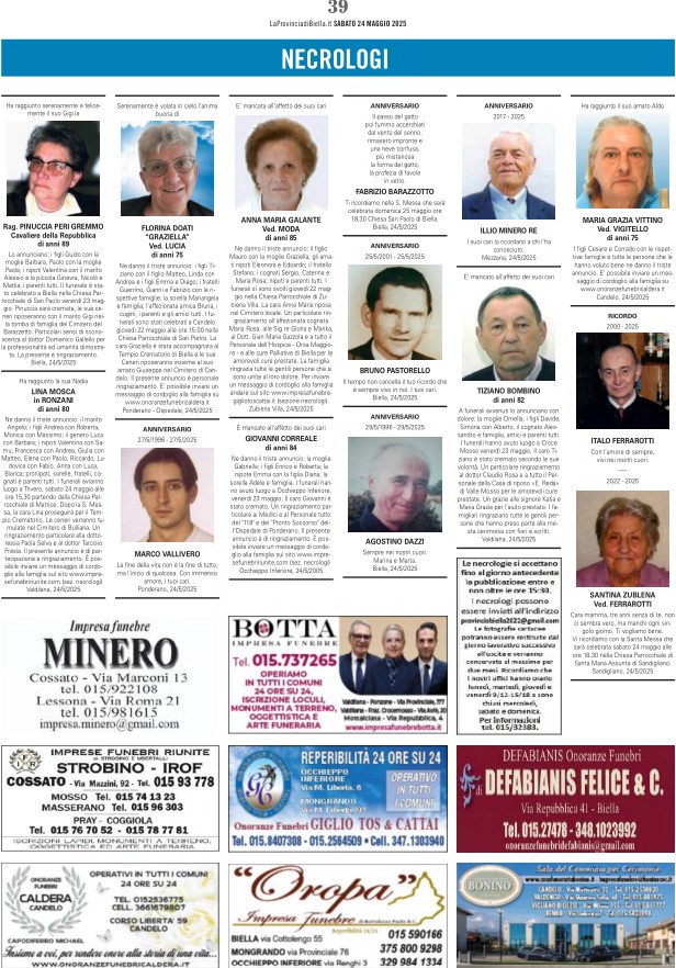 Ricordiamo i nostri cari defunti