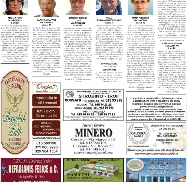 Ricordiamo i nostri cari defunti