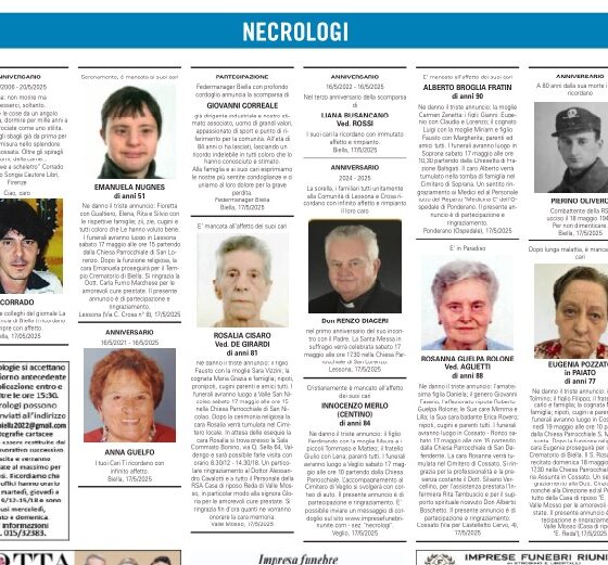 Ricordiamo i nostri cari defunti