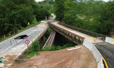 Aperto da oggi il ponte bypass provvisorio sul torrente Oremo