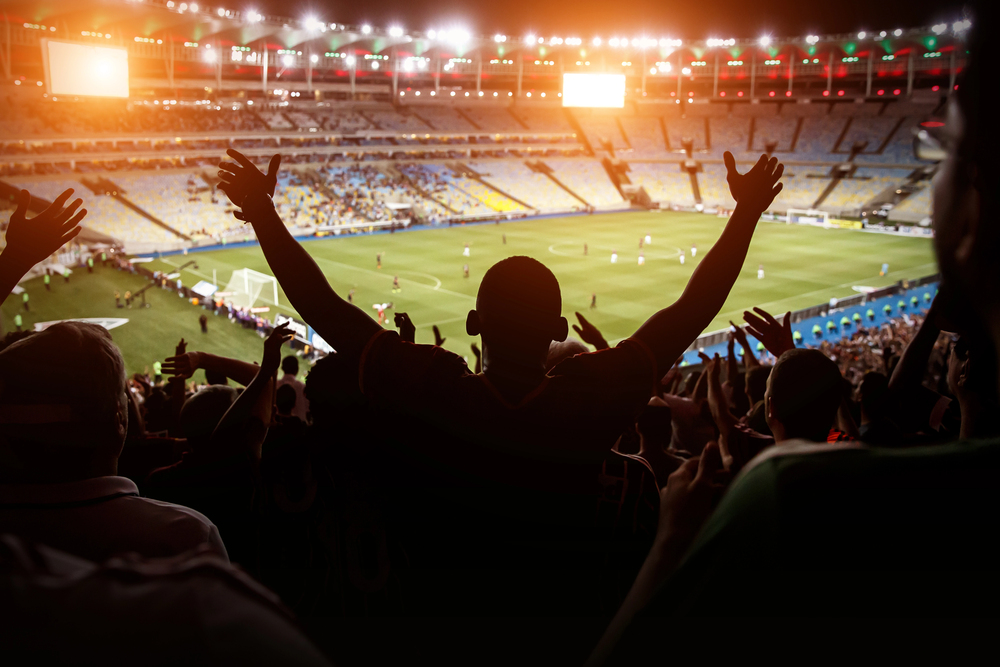 Partita di calcio alla stadio
