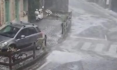 Strona imbiancata dalla grandine - GUARDATE IL VIDEO