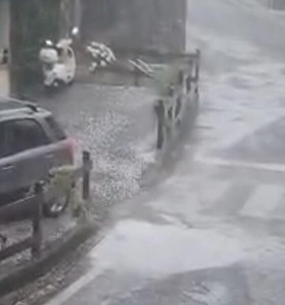 Strona imbiancata dalla grandine - GUARDATE IL VIDEO