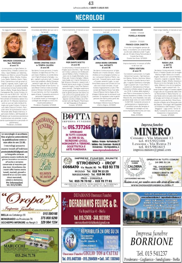 Ricordiamo i nostri cari defunti