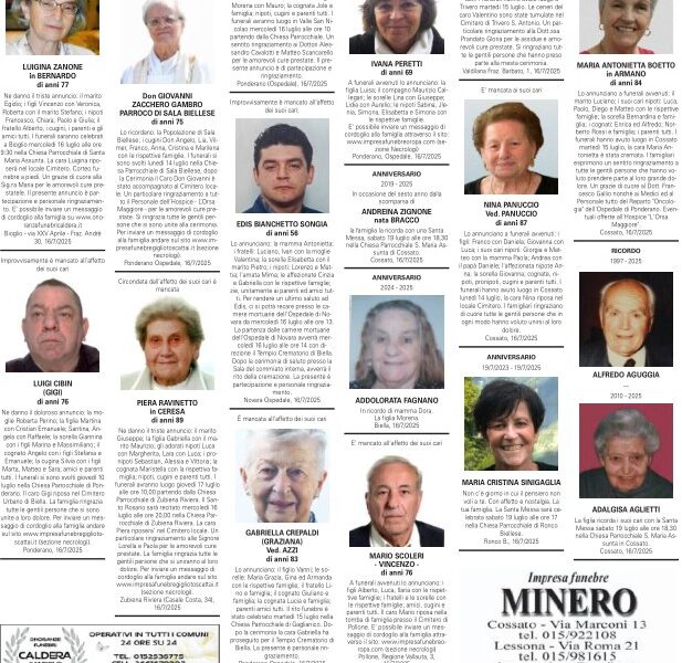 Ricordiamo i nostri cari defunti