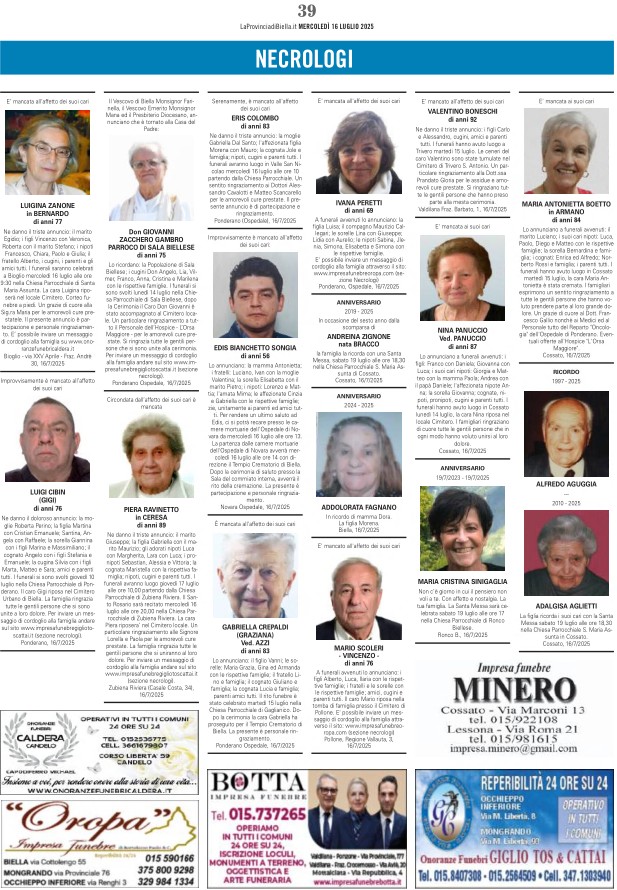 Ricordiamo i nostri cari defunti
