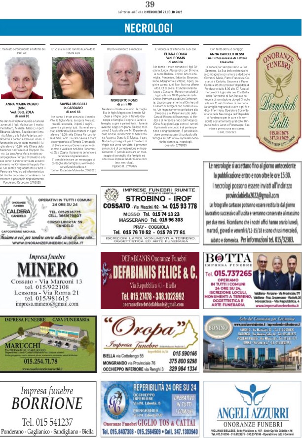 Ricordiamo i nostri cari defunti