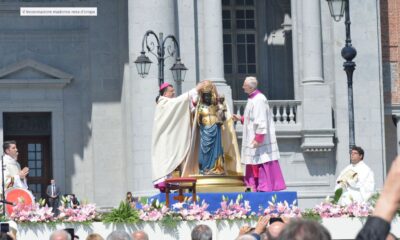 La statua della Madonna d’Oropa trasferita nella Basilica Nuova
