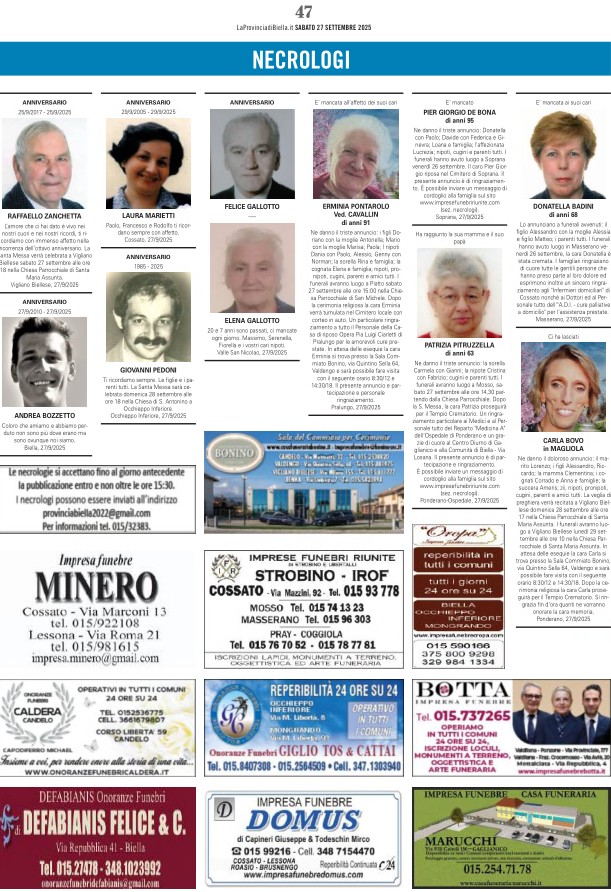 Ricordiamo i nostri cari defunti