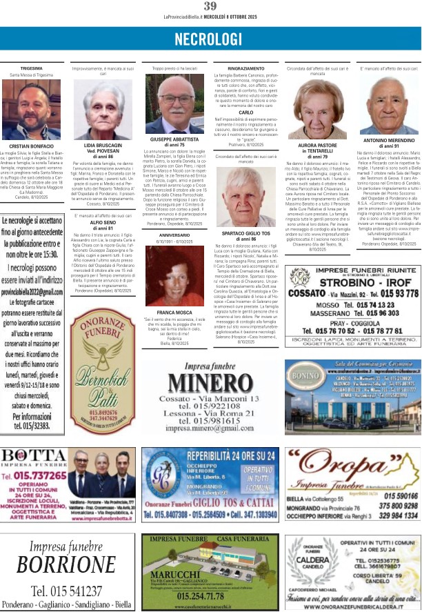 Ricordiamo i nostri cari defunti