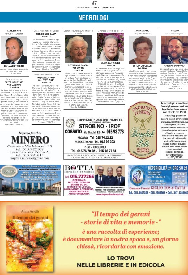 Ricordiamo i nostri cari defunti