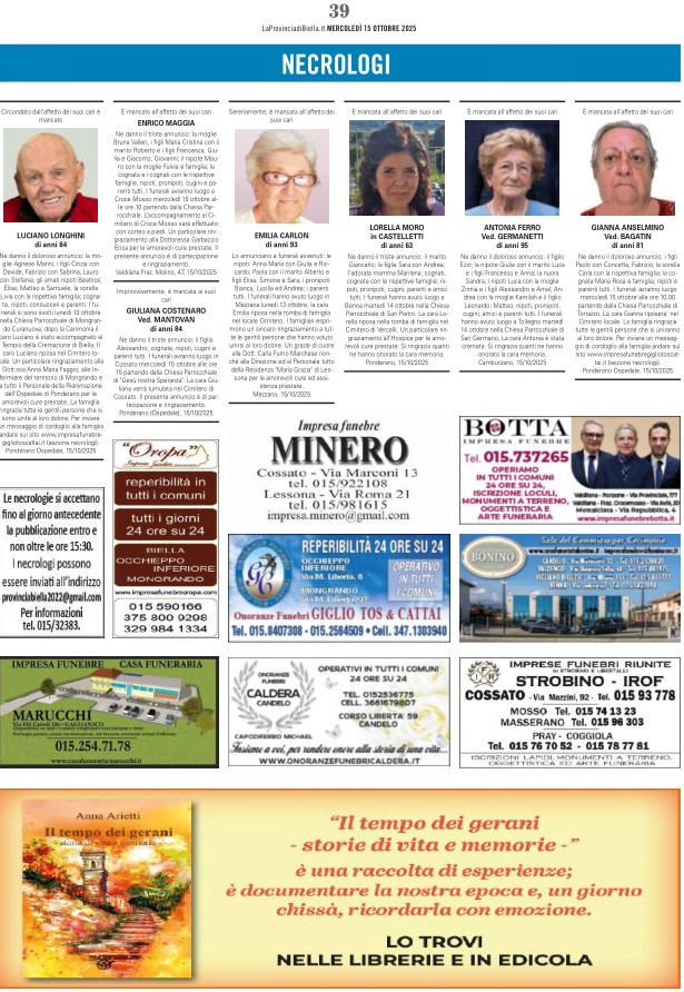 Ricordiamo i nostri cari defunti