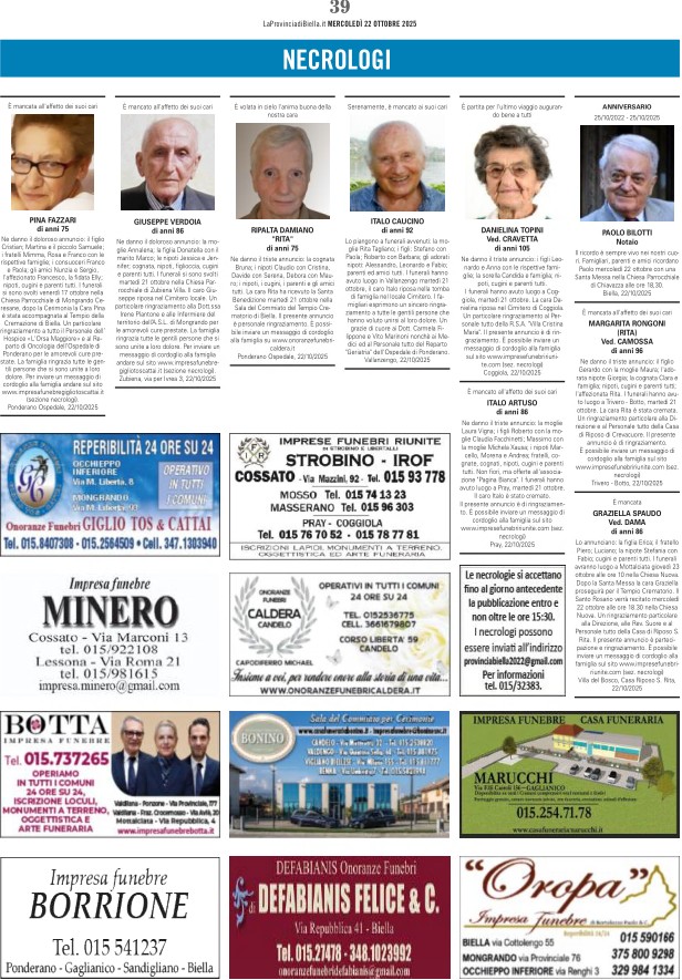 Ricordiamo i nostri cari defunti