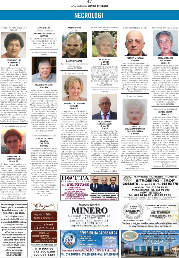 Ricordiamo i nostri cari defunti