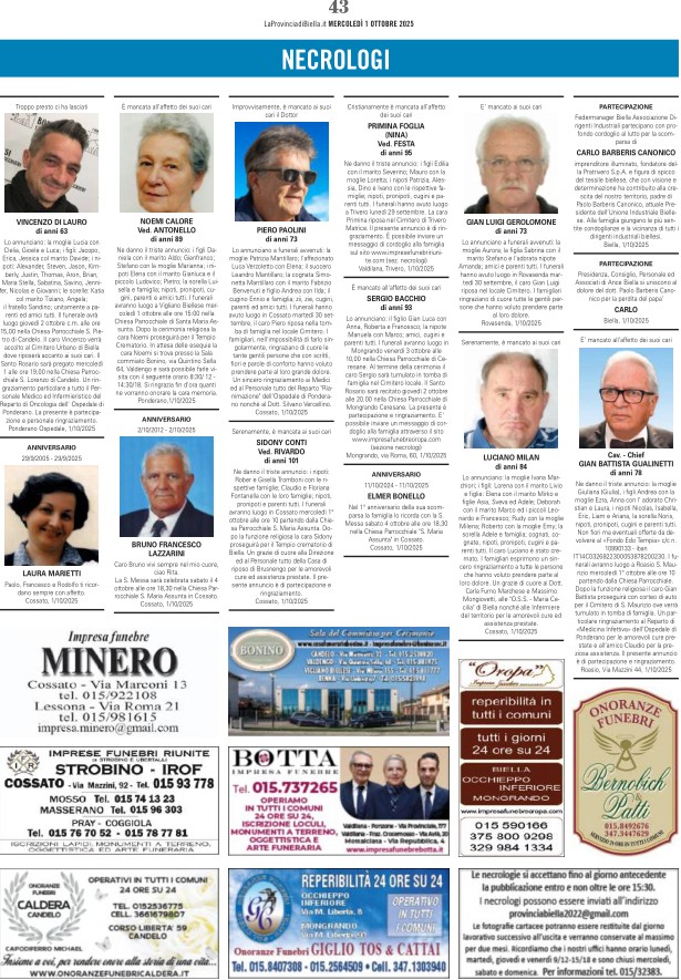 Ricordiamo i nostri cari defunti